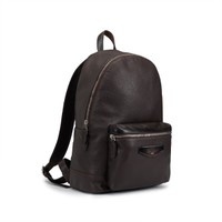 Dark brown leather backpack - Santoni - 2