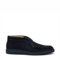 Men&rsquo;s blue suede desert boot - Santoni - 1