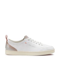 Men's white leather Santoni Off-duty sneaker - Santoni - 1