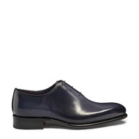 Men's blue leather Oxford shoe - Santoni - 1