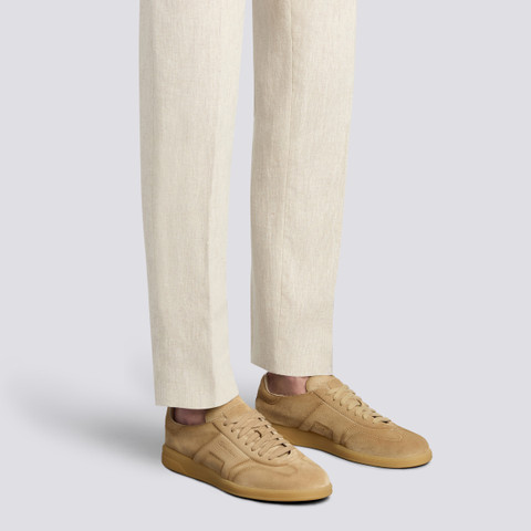 Beigefarbene DBS Oly Sneakers für Herren aus Wildleder - Santoni - 2