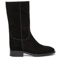 Women's black suede ankle boot - Santoni - 1