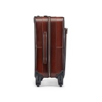 Dark brown leather travel suitcase - Santoni - 2