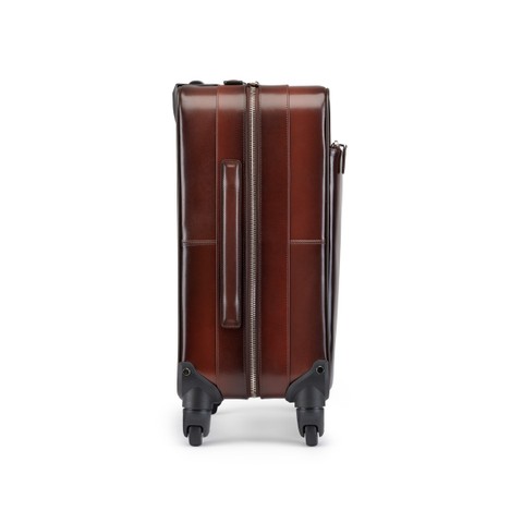 Dark brown leather travel suitcase - Santoni - 2