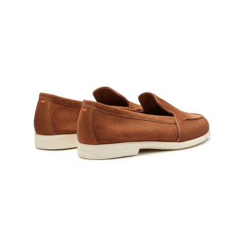 Women's brown suede loafer - Santoni - 4