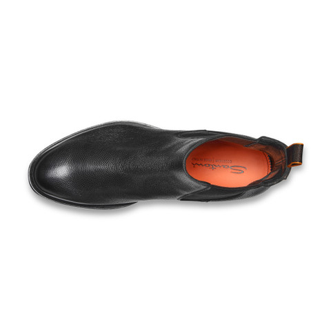 Men&rsquo;s polished black leather Chelsea boot - Santoni - 5