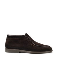 Men's dark brown suede desert boot - Santoni - 1