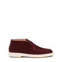 Women's burgundy suede desert boot - Santoni - 1