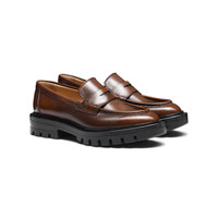 Mocassino penny da donna in pelle marrone - Santoni - 2