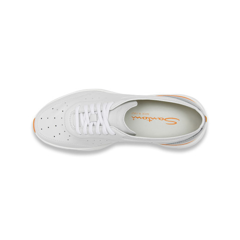 Women's white leather Easy Bounce sneaker - Santoni - 5