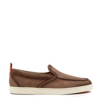 Men's dark brown suede Weekend loafer - Santoni - 1