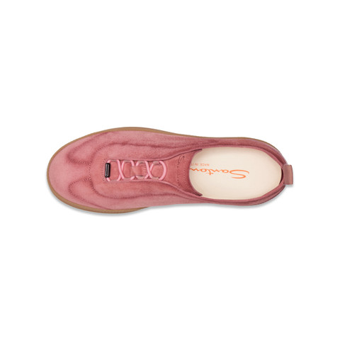 Women's pink suede sneaker - Santoni - 4