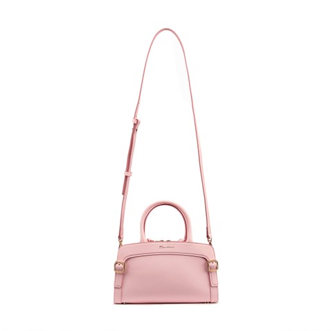 Pink leather handbag - Santoni - 4