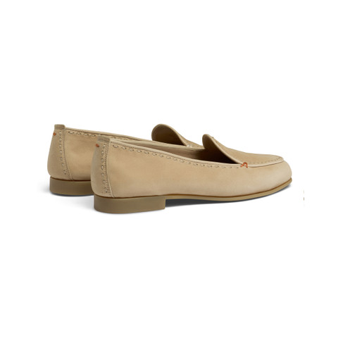 Women's beige suede loafer - Santoni - 4