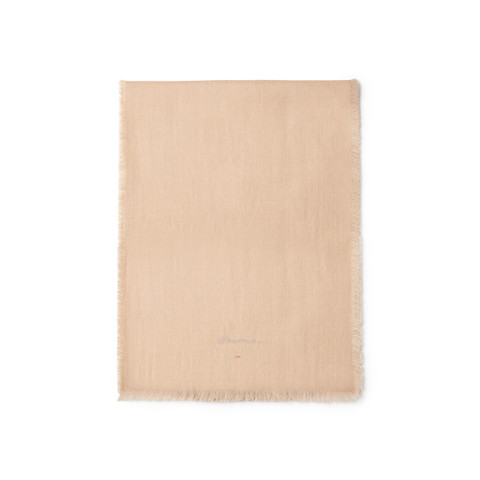 Pañuelo de cachemir bicolor cámel y beige - Santoni - 1