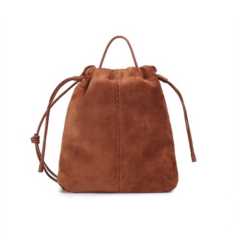 Brown suede crossbody bag - Santoni - 4