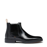 Men's black leather Easy boot - Santoni - 1
