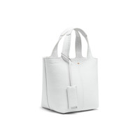 White tumbled leather handbag - Santoni - 2