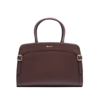 Dark brown leather handbag - Santoni - 1