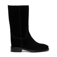Women's black suede ankle boot - Santoni - 2