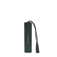Green tumbled leather bookmark - Santoni - 1