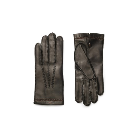 Black leather gloves - Santoni - 1