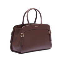 Dark brown leather handbag - Santoni - 2