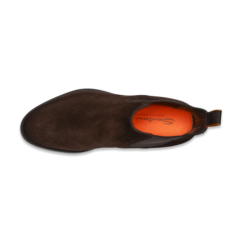 Men&rsquo;s brown suede Chelsea boot - Santoni - 4