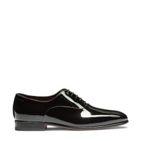 Men's black patent leather Oxford shoe - Santoni - 1