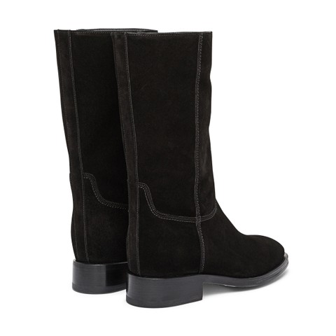 Women's black suede ankle boot - Santoni - 5