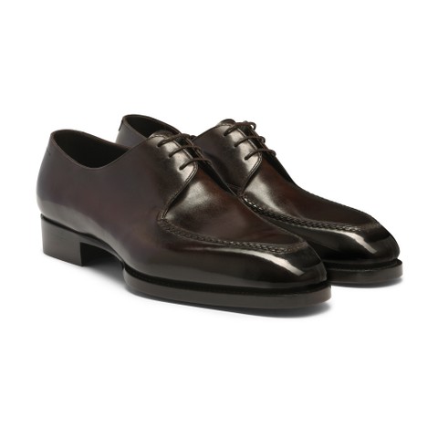 Stringata Derby Limited Edition da uomo in pelle testa di moro - Santoni - 3