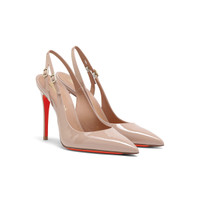 Rosafarbene Slingbacks f&uuml;r Damen aus Lackleder mit hohem Absatz - Santoni - 2