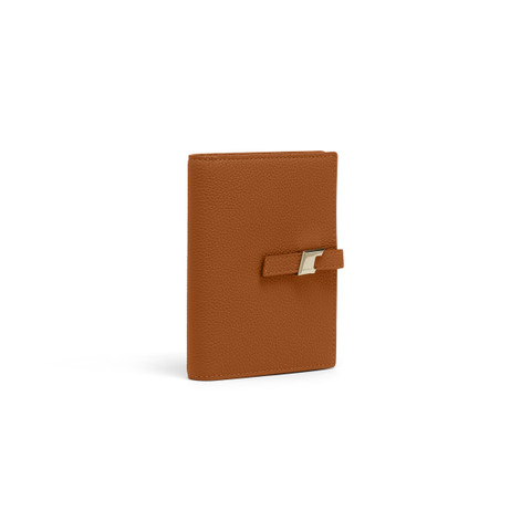 Light brown tumbled leather wallet with coin pocket - Santoni - 2