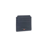 Blue tumbled leather credit card holder - Santoni - 2