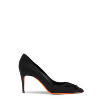Women's black suede high-heel Santoni Sibille pump - Santoni - 1