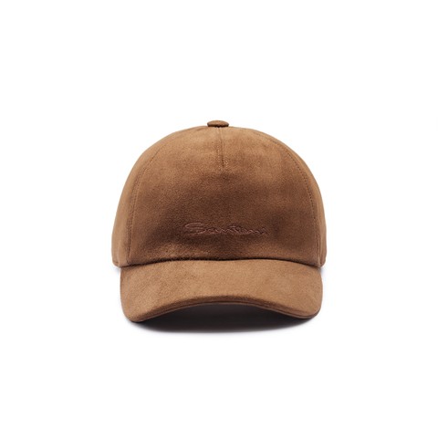 Brown suede baseball cap - Santoni - 1