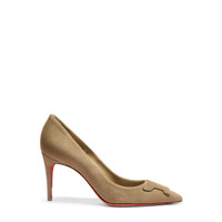 Women's beige suede high-heel Santoni Sibille pump - Santoni - 1