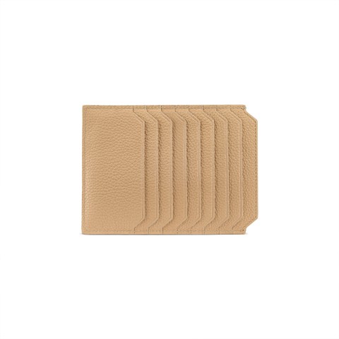 Beige tumbled leather document holder - Santoni - 3