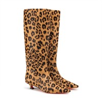 Women's cavallino leather low-heel boot - Santoni - 2