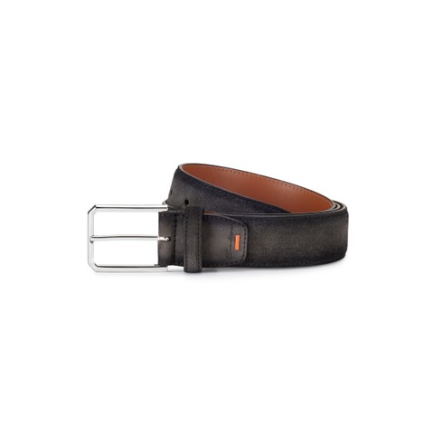 Grey suede adjustable belt - Santoni - 1