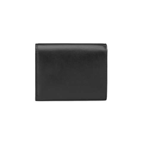 Black leather wallet with coin pocket - Santoni - 4