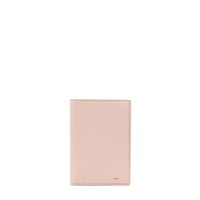 Pink tumbled leather passport case - Santoni - 1