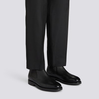 Men’s polished black leather Chelsea boot - Santoni - 2