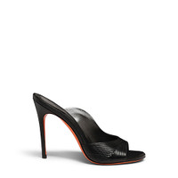 Women's black leather high-heel sandal - Santoni - 1