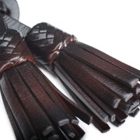 Dark brown leather Santoni Icona Serpentine tassels - Santoni - 2