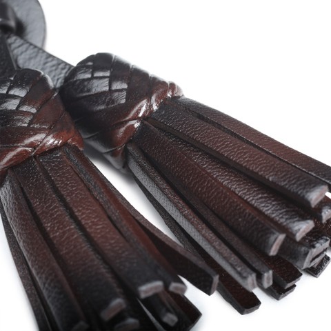 Dark brown leather Santoni Icona Serpentine tassels - Santoni - 2
