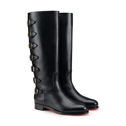 Women's black leather boot - Santoni - 5