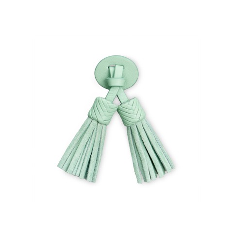 شرابات Santoni Icona Serpentine من جلد السويد والجلد باللون الأخضر الفاتح - Santoni - 1