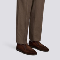Men's dark brown suede and leather desert boot - Santoni - 2