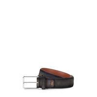 Grey suede adjustable belt - Santoni - 1